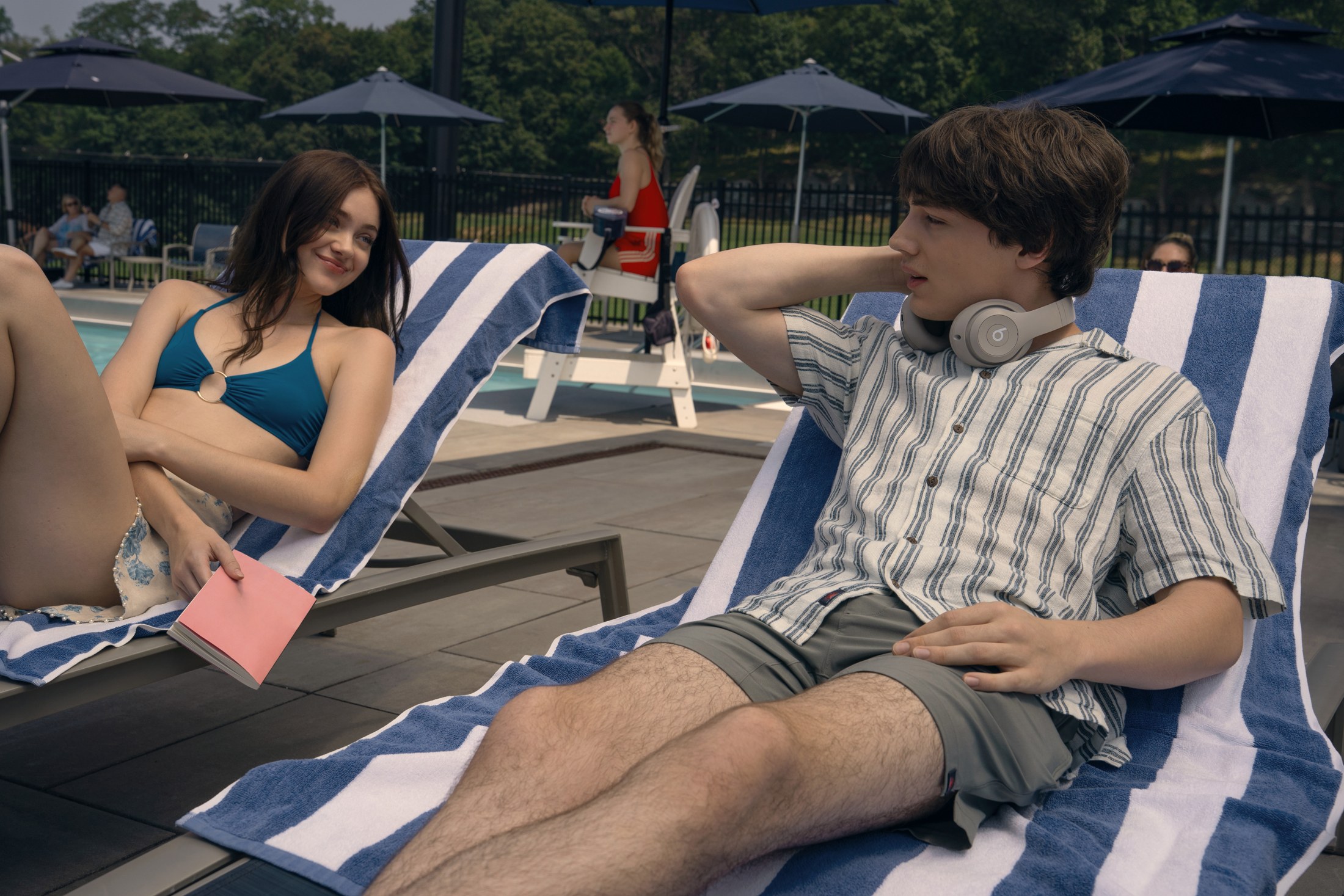 Donovan Colan and Isabel Gravitt in season two of Your Friends & Neighbors