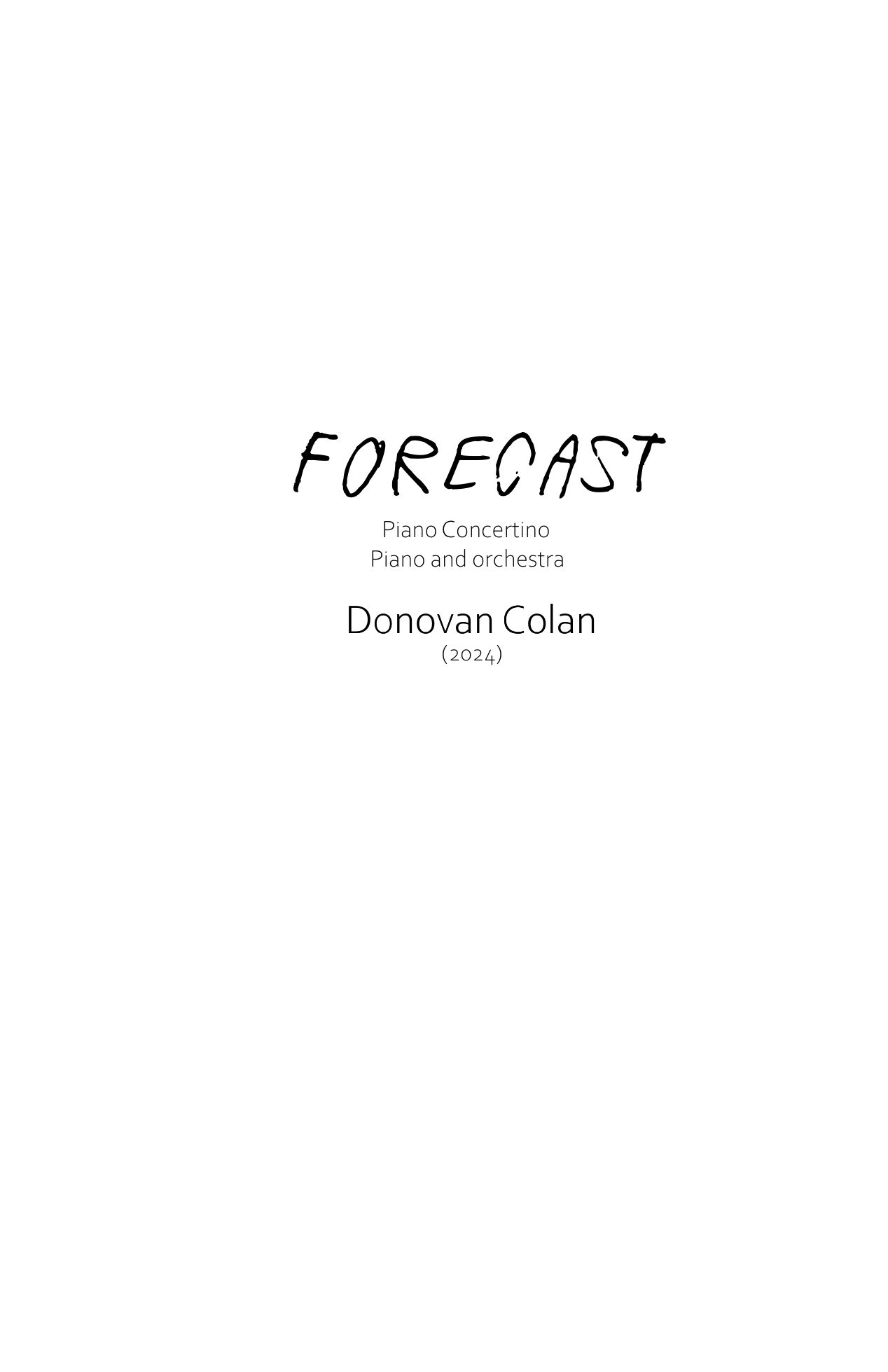 Forecast, page 1